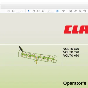 CLAAS VOLTO 870 770 670 operator's manual - PDF DOWNLOAD