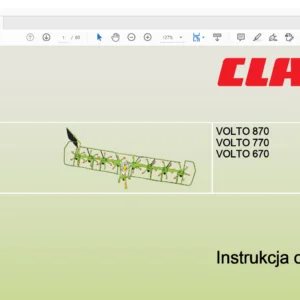 CLAAS VOLTO 870 770 670 Instrukcja obsługi - PDF DOWNLOAD (Polish)