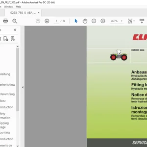 CLAAS XERION 3300 Hydraulic trailer brake Fitting Instructions Manual_DE_EN_FR_IT - PDF DOWNLOAD