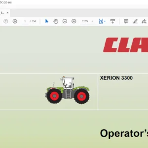 CLAAS XERION 3300 Operator's Manual- PDF DOWNLOAD