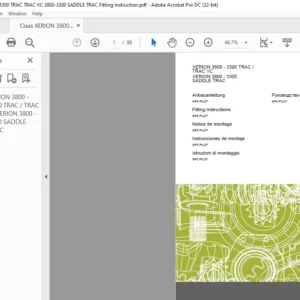 CLAAS XERION 3800 - 3300 TRAC / TRAC VC XERION 3800 - 3300 SADDLE TRAC GPS PILOT Fitting Instructions Manual _DE_EN_FR_ES_IT_RU
