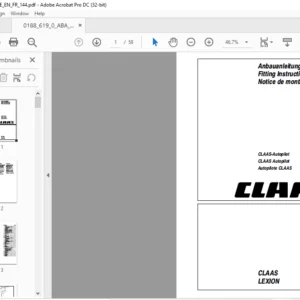 CLAAS LEXION CLAAS Autopilot Fitting Instruction Manual_DE_EN_FR - PDF DOWNLOAD