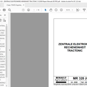 Claas TEMIS Kapitel G3 - ZENTRALE ELEKTRONIKRECHENEINHEIT TRACTONIC 5122009 Repair Manuals DE PDF