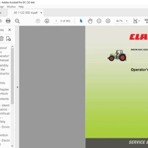 Claas ARION 630C-620C-610C Operator's manual - PDF DOWNLOAD