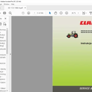 Claas ARION 640-630-620-610 C.I.S. ARION 540-530-520-510 C.I.S. Instrukcja obsługis Manual - PDF DOWNLOAD (Polish)