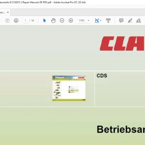 Claas CDS Betriebsanleitung  - PDF DOWNLOAD (GERMAN)