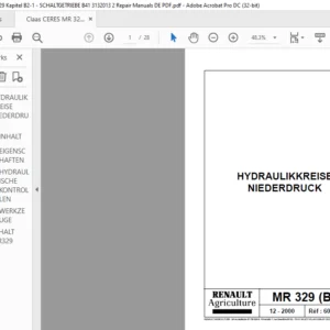 Claas CERES MR 329 Kapitel B2-1 - SCHALTGETRIEBE B41 3132013 2 Repair Manuals DE PDF