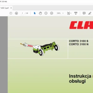 Claas CORTO 3100 S CORTO 3100 N Instrukcja montażu i obsługi Manual - PDF DOWNLOAD (Polish)