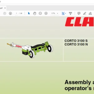 Claas CORTO 3100 SCORTO 3100 N Assembly and operator's manual - PDF DOWNLOAD