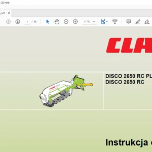 Claas DISCO 2650 RC PLUS DISCO 2650 RC Instrukcja obsługi - PDF DOWNLOAD (Polish)