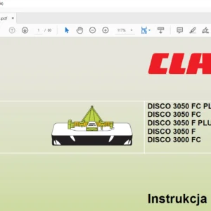 Claas DISCO 3050 FC PLUS 3050 FC 3050 F PLUS 3050 F 3000 FC Instrukcja obsługi - PDF DOWNLOAD (Polish)