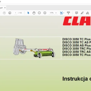 Claas  DISCO 3050 TC Plus 3050 TC AS Plus 3050 AS Plus 3050 TRC Plus 3050 TRC AS Plus 3050 TC Plus FLAPGROUPER Instrukcja obsługi - PDF DOWNLOAD (Polish)