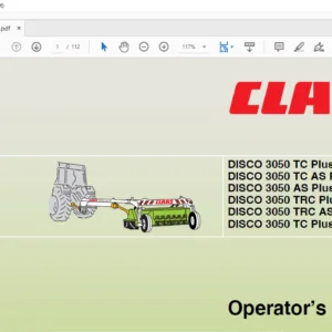 Claas DISCO 3050 TC Plus 3050 TC AS Plus 3050 AS Plus 3050 TRC Plus 3050 TRC AS Plus 3050 TC Plus FLAPGROUPER Operator’s Manual - PDF DOWNLOAD