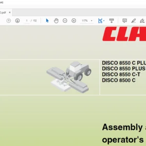 Claas DISCO 8550 C PLUS / 8550 C 8550 PLUS / 8550 8550 C-T  8500 C Assembly and operator's manual - PDF DOWNLOAD