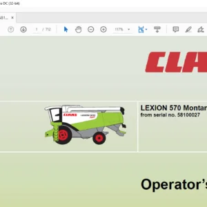 Claas LEXION 570 Montana operator's manual - PDF DOWNLOAD