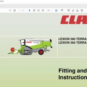 Claas LEXION 580 TERRA TRAC LEXION 560 TERRA TRAC Fitting and Operating Instructions Manual - PDF DOWNLOAD