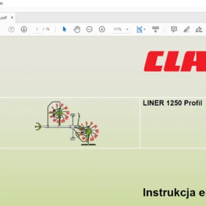 Claas LINER 1250 Profil Instrukcja eksploatacji - PDF DOWNLOAD (Polish)