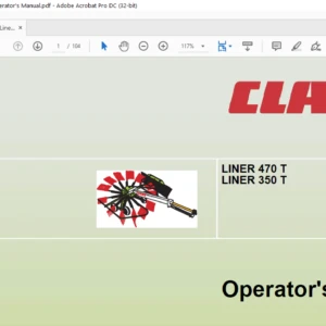 Claas LINER 470 T LINER 350 T Operator's Manual - PDF DOWNLOAD