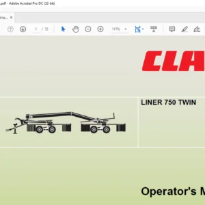 Claas LINER 750 TWIN Operator’s manual - PDF DOWNLOAD