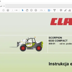 Claas SCORPION 6030 COMPACT Instrukcja eksploatacji  - PDF DOWNLOAD  (Polish)