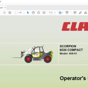 Claas SCORPION 6030 COMPACT Operator's Manual - PDF DOWNLOAD
