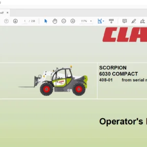 Claas SCORPION 6030 COMPACT Operator's Manual - PDF DOWNLOAD