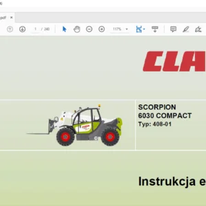 Claas SCORPION 6030 COMPACT Typ: 408-01 Instrukcja eksploatacji Manual - PDF DOWNLOAD (Polish)