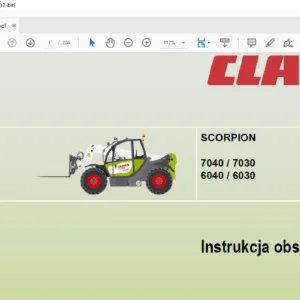 Claas SCORPION 7040 / 7030 6040 / 6030 Instrukcja obsługi - PDF DOWNLOAD