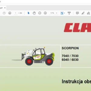 Claas SCORPION 7040 / 7030 6040 / 6030 Instrukcja obsługi - PDF DOWNLOAD (Polish)