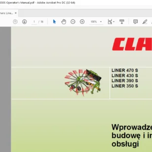 Claas SCORPION 7040 / 7030 6040 / 6030 Wprowadzenie w budowę i instrukcja obsługi Manual - PDF DOWNLOAD (Polish)