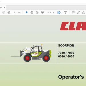 Claas SCORPION 7040 / 7030 6040 / 6030 operator's manual - PDF DOWNLOAD