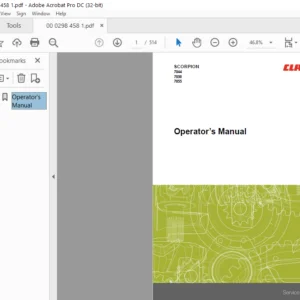 Claas SCORPION 7044 7050 7055 Operator’s Manual - PDF DOWNLOAD