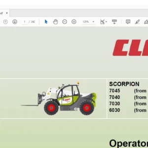 Claas SCORPION 7045 7040 7030 6030  operator's manual - PDF DOWNLOAD