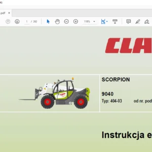 Claas SCORPION 9040 Instrukcja eksploatacji Manual - PDF DOWNLOAD (Polish)