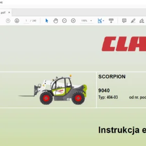 Claas SCORPION 9040 Instrukcja obsługi Manual - PDF DOWNLOAD (POLISH)