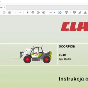 Claas SCORPION 9040 Instrukcja obsługi Manual - PDF DOWNLOAD (POLISH)