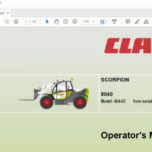 Claas SCORPION 9040 Operator's Manual - PDF DOWNLOAD
