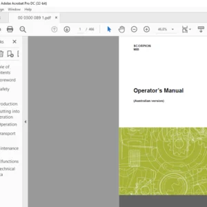 Claas SCORPION 9055 (Australian version) operator's manual - PDF DOWNLOAD