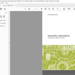 Claas SCORPION (K3X) Compressed-air trailer brake system Assembly instructions Manual - PDF DOWNLOAD