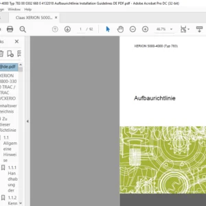 Claas XERION 5000-4000 Typ 783 00 0302 668 0 4132018 Aufbaurichtlinie Installation Guidelines DE PDF