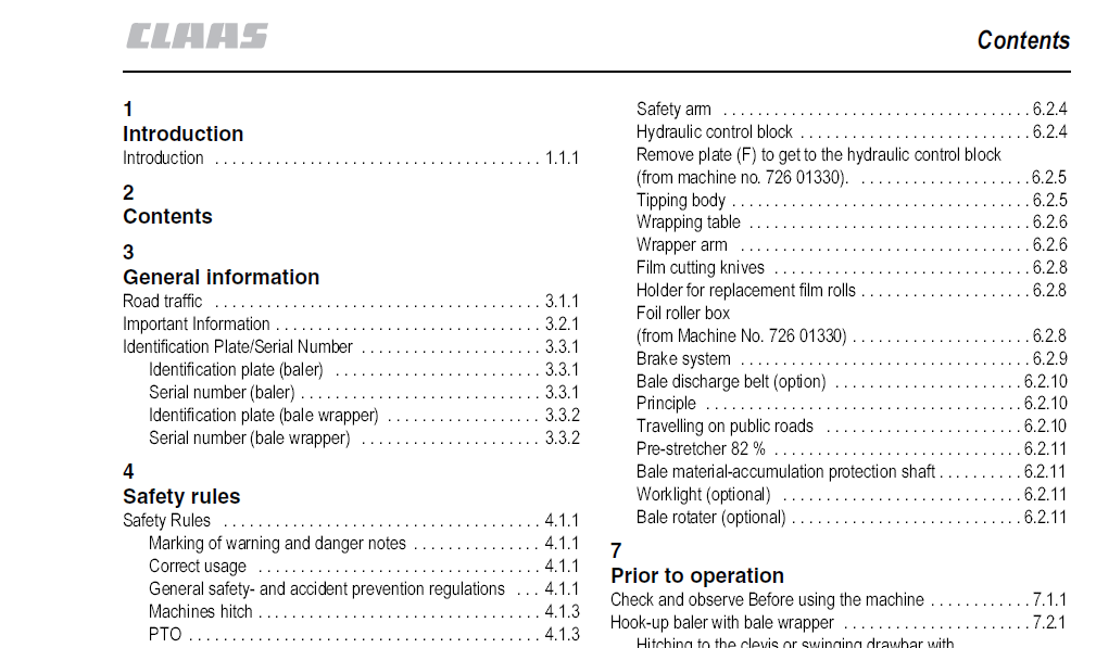 Class Baler ROLLANT 255 RC UNIWRAP Operator's Manual - PDF DOWNLOAD ...