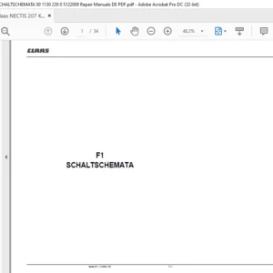 Class Nectis 207 F1-SCHALTSCHEMATA - Reparatur handbuch - PDF DOWNLOAD (GERMAN)