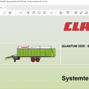 Class QUANTUM 3500 - 6800 System technik Manual - PDF DOWNLOAD (GERMAN)