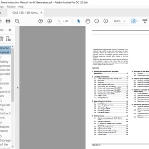 Instruction Manual for AC Generators QAS 125-150 Volvo - PDF DOWNLOAD