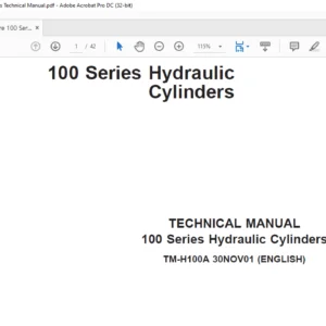 John Deere 100 Series Hydraulic Cylinders Technical Manual - PDF DOWNLOAD