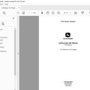 John Deere 1100 Series 1109 Planters CATÁLOGO DE PEÇAS - PDF DOWNLOAD (Português)