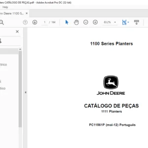 John Deere 1100 Series 1111 Planters CATÁLOGO DE PEÇAS - PDF DOWNLOAD