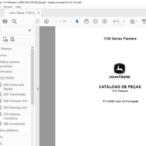 John Deere 1100 Series 1113 Planters CATÁLOGO DE PEÇAS - PDF DOWNLOAD (Português)