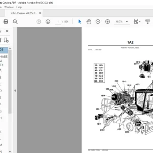 John Deere 4425 Combine Spare Parts Catalog PDF Download