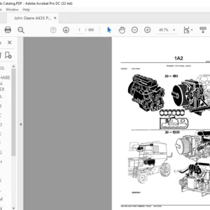 John Deere 4435 & 4435 Hydro Combine Spare Parts Catalog PDF